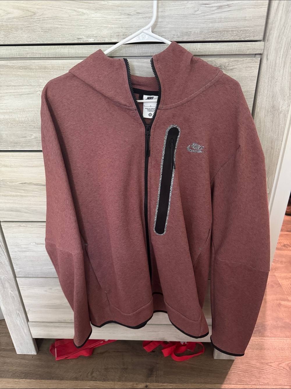 Nike Men’s Full-Zip Hoodie Sweater - Dusty Rose